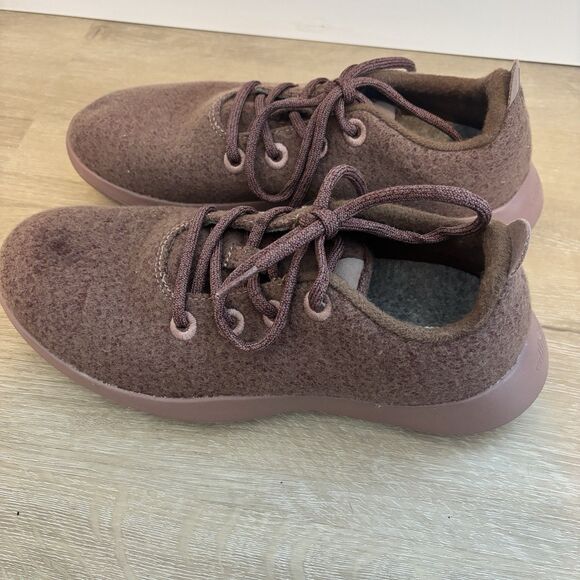 Allbirds Wool Runners Women's 8 Wide Mauve Heather Merino Wool Sneakers - Picture 6 of 15